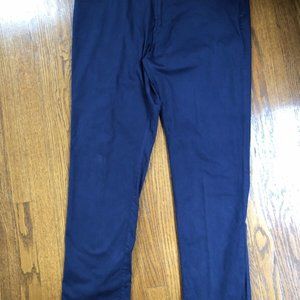 Peter Millar Collection Navy 5 Pocket Flat Front Perfect Poplin Pants-38x32